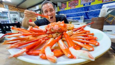 Red Snow Crab!! 🦀 GIANT CRAB RAMEN + Street Food in Korean Seafood Capital!